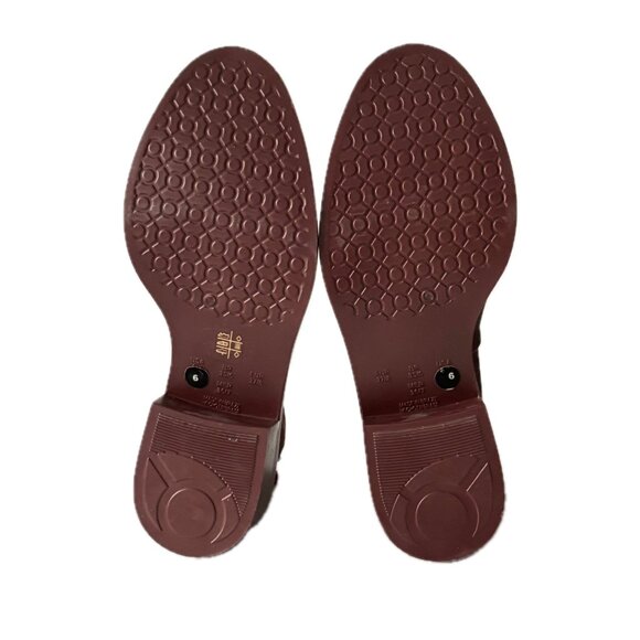 Kate Spade Rain Boots Sz 6.5 Waterproof Rubber Pull-On Boots in Cherrywood NEW - Picture 8 of 13